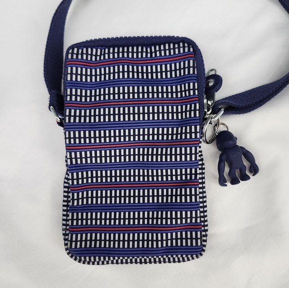Kipling Live Light Crossbody Bag Small Multi-Colored Blue Charm Adjustable Strap - Picture 3 of 5